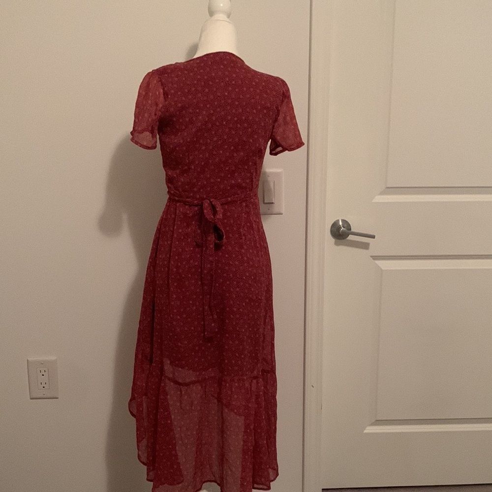 Abercrombie & Fitch Red High Low Dress - Picture 4 of 5